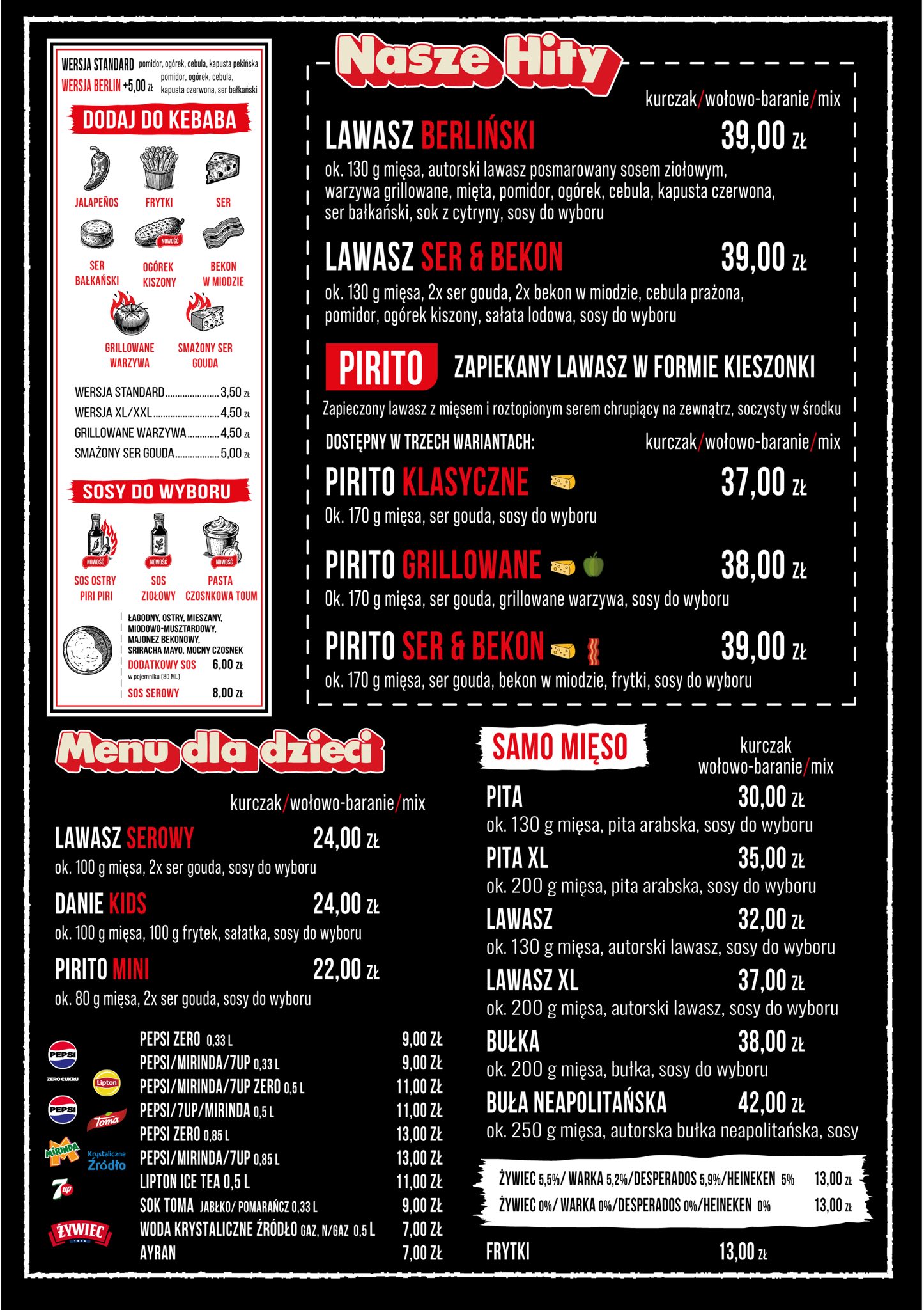 [Karta menu Piri Piri - część 1]